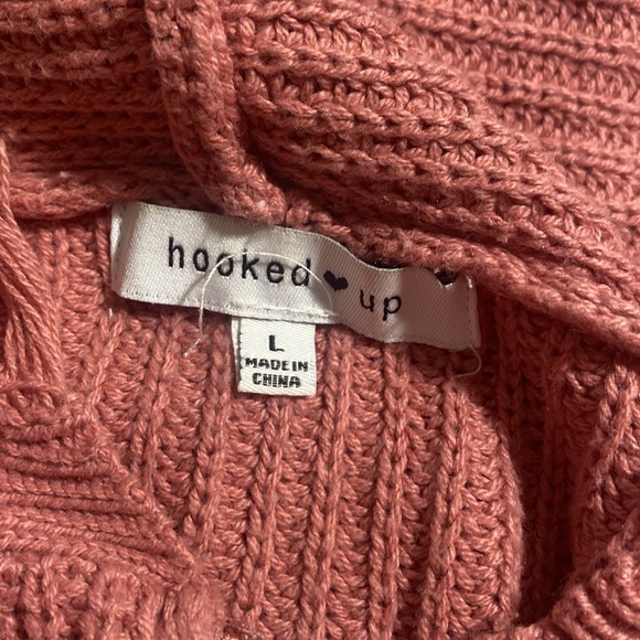 Hooked Up Oversized Cropped Knit Zipper Hoodie - Picture 7 of 11